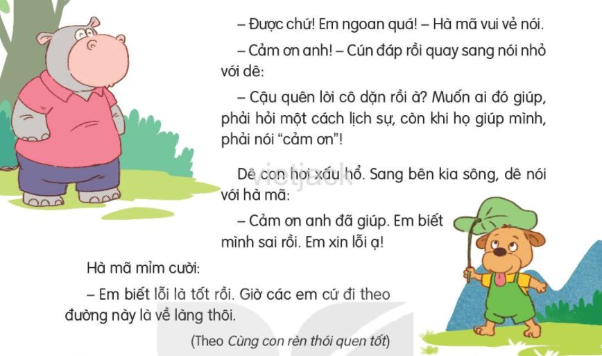 Cảm ơn anh hà mã trang 84, 85