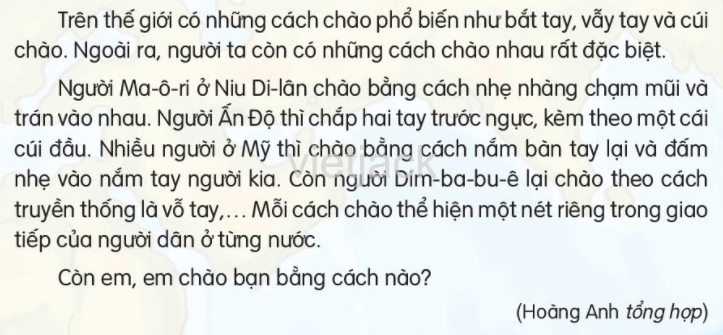 Những cách chào độc đáo trang 77, 78