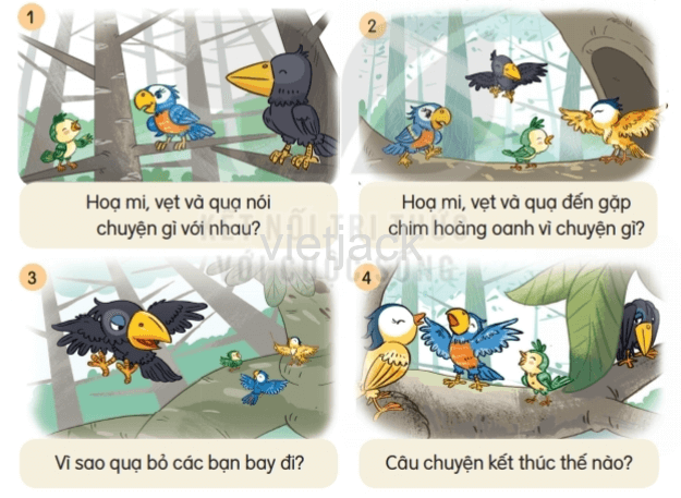 Kể chuyện Họa mi, vẹt và quạ trang 65