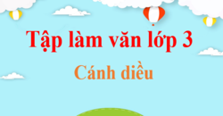 Tập làm văn lớp 3 | Viết đoạn văn lớp 3 | Văn mẫu lớp 3 | Cánh diều