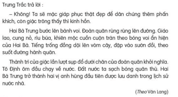 Đọc: Hai Bà Trưng lớp 3 | Tiếng Việt lớp 3 Kết nối tri thức