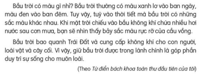 Đọc: Bầu trời lớp 3 | Tiếng Việt lớp 3 Kết nối tri thức