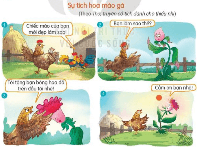 Nói và nghe: Sự tích hoa mào gà trang 33, 34 | Tiếng Việt lớp 3 Kết nối tri thức