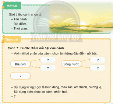 Lập dàn ý cho bài văn tả phong cảnh trang 23, 24 lớp 5 | Chân trời sáng tạo Giải Tiếng Việt lớp 5