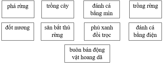 Bài tập trắc nghiệm Mở rộng vốn từ bảo vệ môi trường lớp 5 có đáp án