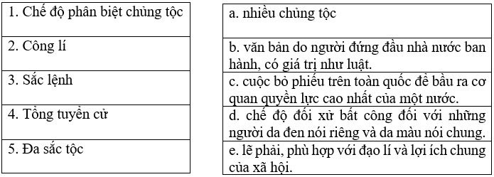 Bài tập trắc nghiệm Sự sụp đổ của chế độ A-pác-thai lớp 5 có đáp án