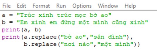 Em hãy đọc các chương trình sau đây và cho biết kết quả nhận được khi thực hiện chương trình