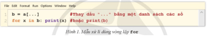 Lát cắt. Cho a là mảng danh sách các số Hãy dùng lát cắt tạo danh sách b