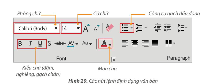 Tin học lớp 4 Bài 8: Định dạng văn bản trên trang chiếu