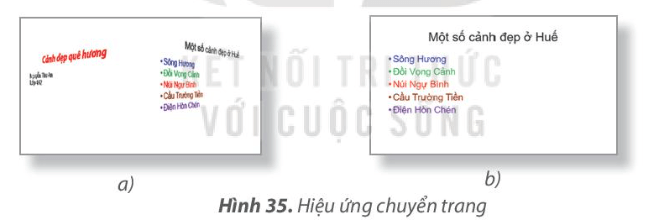 Tin học lớp 4 Bài 9: Hiệu ứng chuyển trang