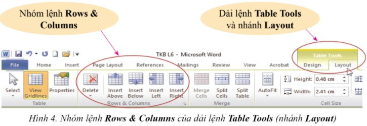 Lý thuyết Tin học 6 Bài 4: Trình bày thông tin ở dạng bảng