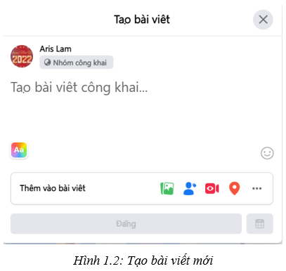 Em hãy chia sẻ lên trang cá nhân Facebook cho các bạn một tệp văn bản