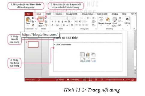 Lý thuyết Tin học 7 Kết nối tri thức Bài 11: Tạo bài trình chiếu