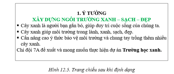 Lý thuyết Tin học 7 Kết nối tri thức Bài 12: Định dạng đối tượng trên trang chiếu