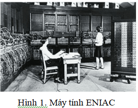 Em có nhận xét gì về sự phát triển của máy tính khi so sánh hình ảnh máy tính điện tử ENIAC