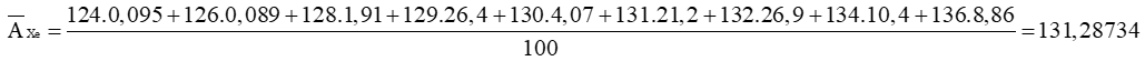Nguyên tử khối của Xe (xenon)