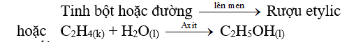 Tính chất hóa học của Rượu Etylic C2H5OH | Tính chất vật lí, nhận biết, điều chế, ứng dụng