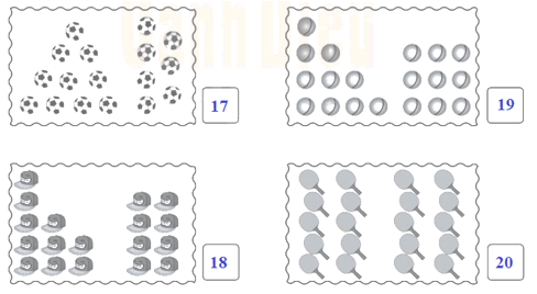 Toán lớp 1 Các số 17, 18, 19, 20 trang 89 | Cánh diều