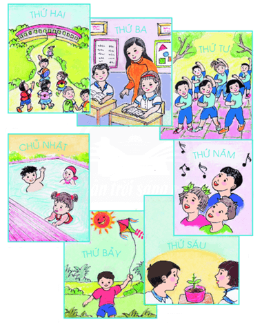 Toán lớp 1 Chân trời sáng tạo Các ngày trong tuần (trang 126)