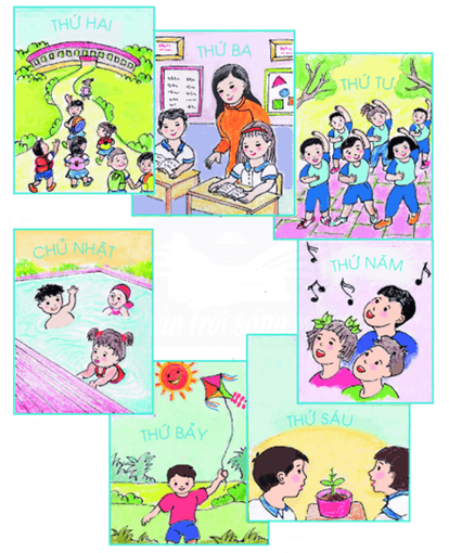 Toán lớp 1 Chân trời sáng tạo Các ngày trong tuần (trang 126)