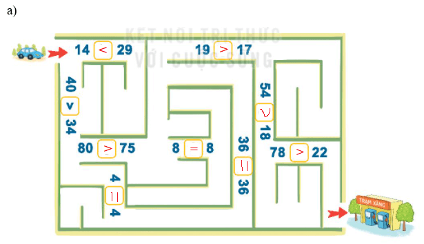 Toán lớp 1 Bài 22: So sánh số có hai chữ số trang 16 | Kết nối tri thức