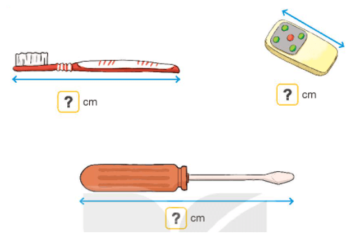 Toán lớp 1 Bài 27: Thực hành ước lượng và đo độ dài trang 36 | Kết nối tri thức