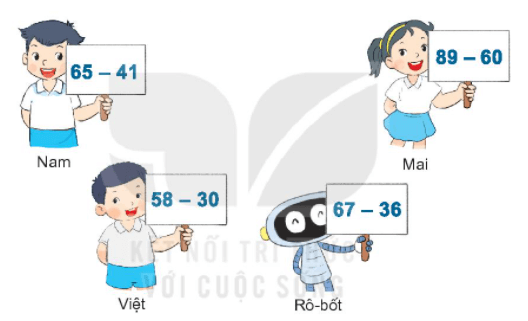 Toán lớp 1 Bài 32: Phép trừ số có hai chữ số cho số có hai chữ số trang 58 | Kết nối tri thức