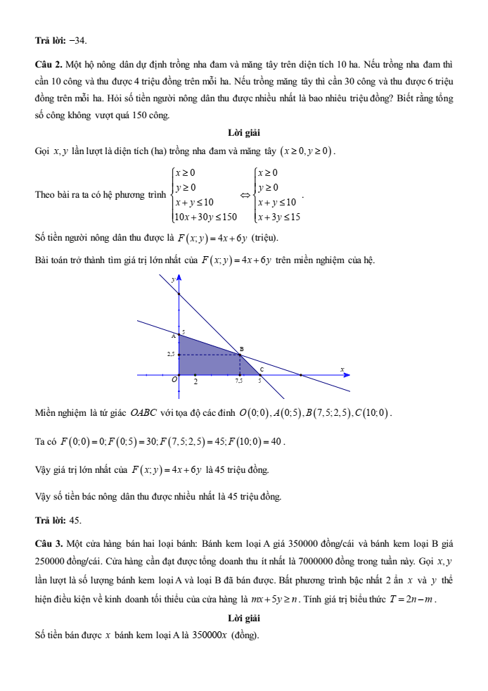 Đề kiểm tra Toán 10 Cánh diều Chương 2 (có lời giải)