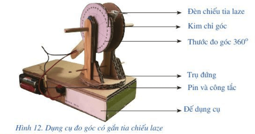 Thực hiện tạo dựng dụng cụ đo góc có gắn tia chiếu laser