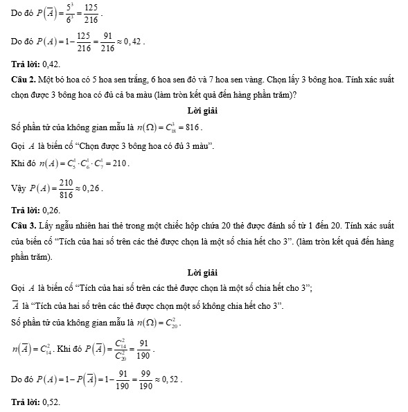 Đề kiểm tra Toán 10 Chân trời sáng tạo Chương 10 (có lời giải)