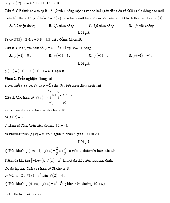 Đề kiểm tra Toán 10 Chân trời sáng tạo Chương 3 (có lời giải)