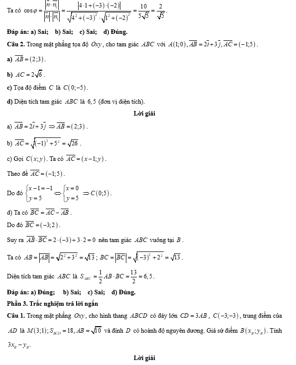 Đề kiểm tra Toán 10 Chân trời sáng tạo Chương 8 (có lời giải)