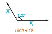 Hình 4.19 biểu diễn hai lực F1, F2 cùng tác động lên một vật