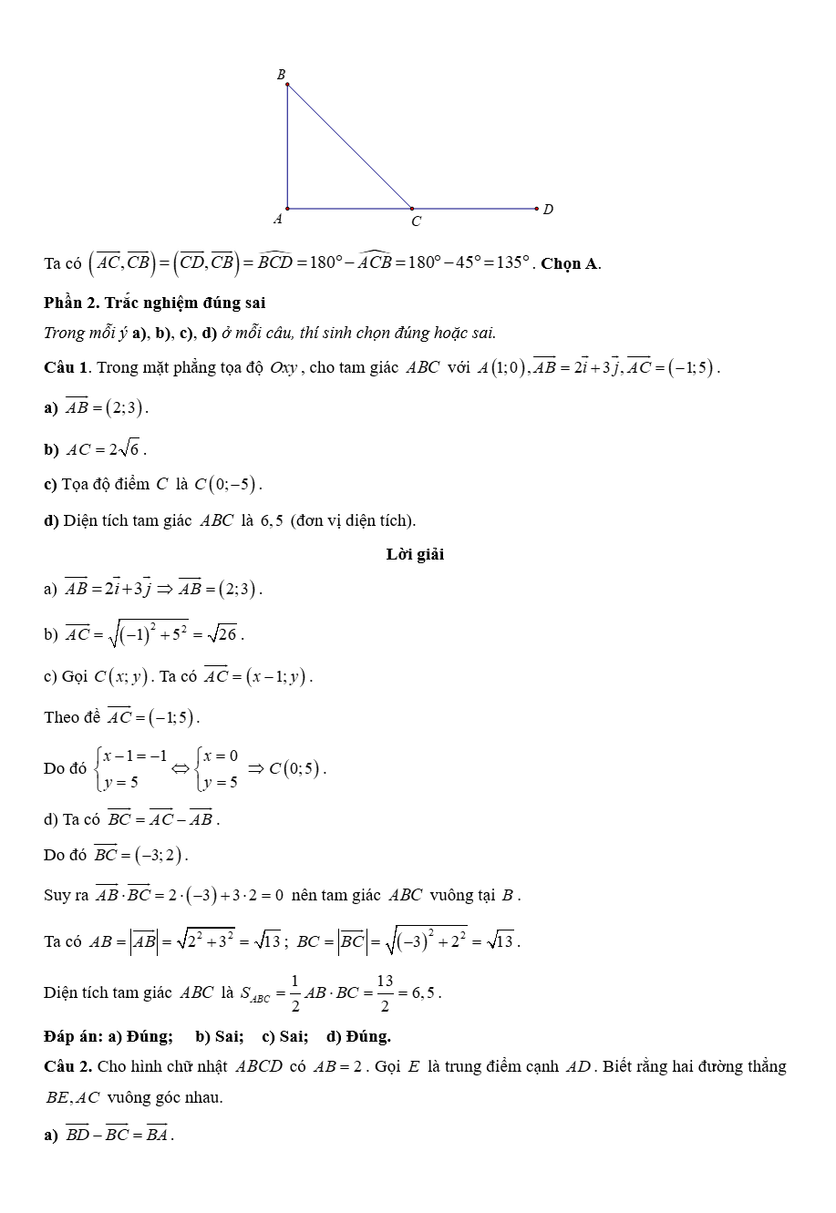 Đề kiểm tra Toán 10 Kết nối tri thức Chương 4 (có lời giải)