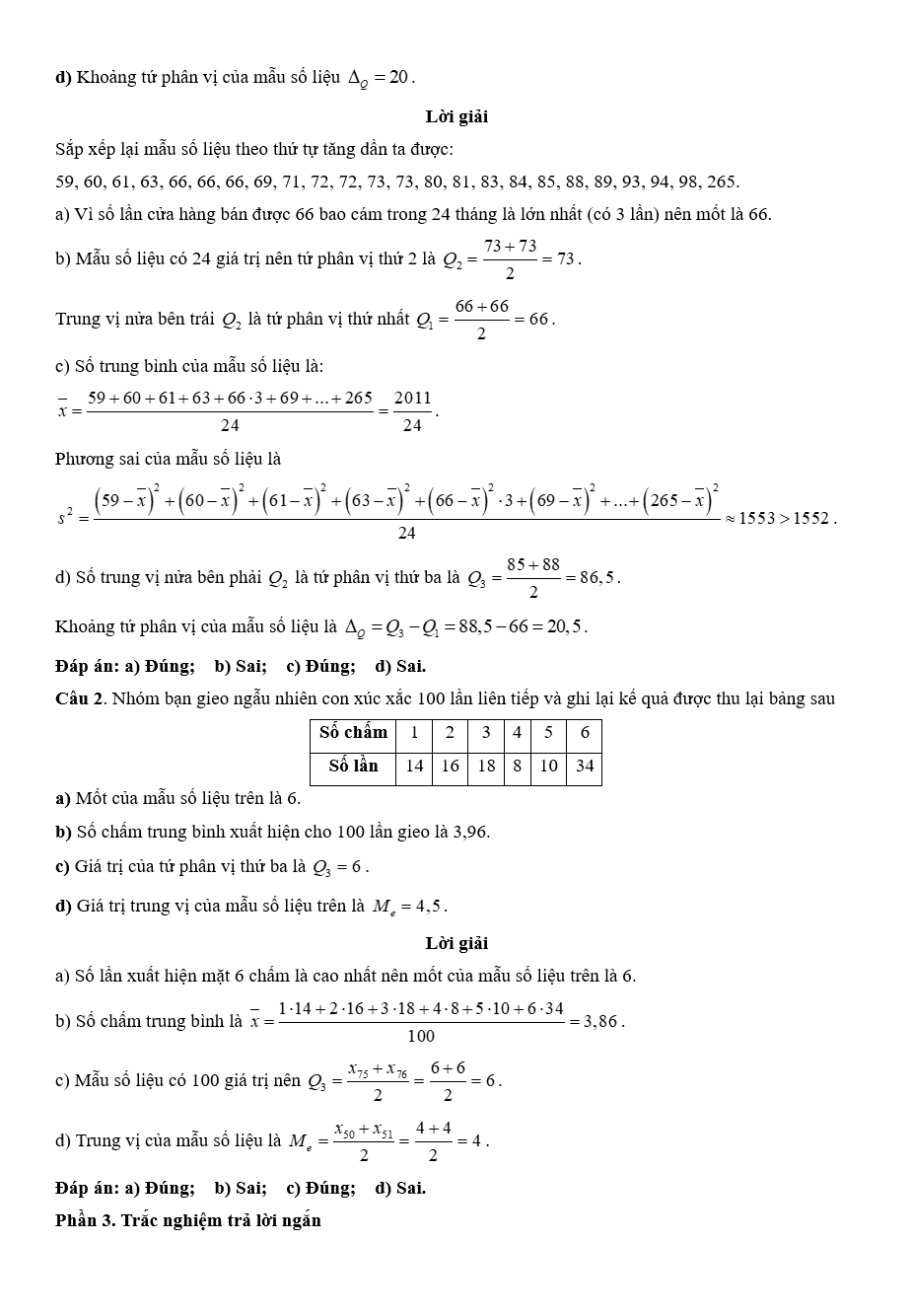 Đề kiểm tra Toán 10 Kết nối tri thức Chương 5 (có lời giải)