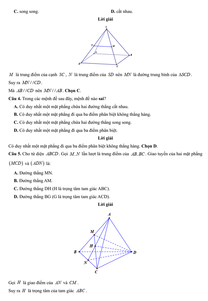 Đề kiểm tra Toán 11 Cánh diều Chương 4 (có lời giải)