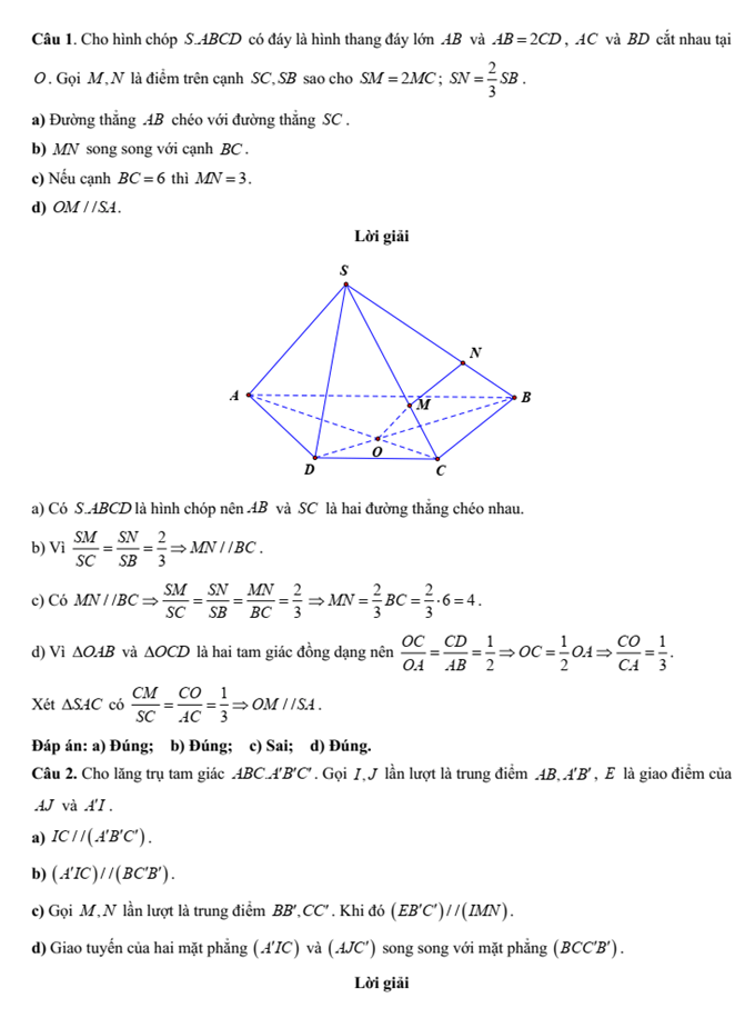 Đề kiểm tra Toán 11 Cánh diều Chương 4 (có lời giải)
