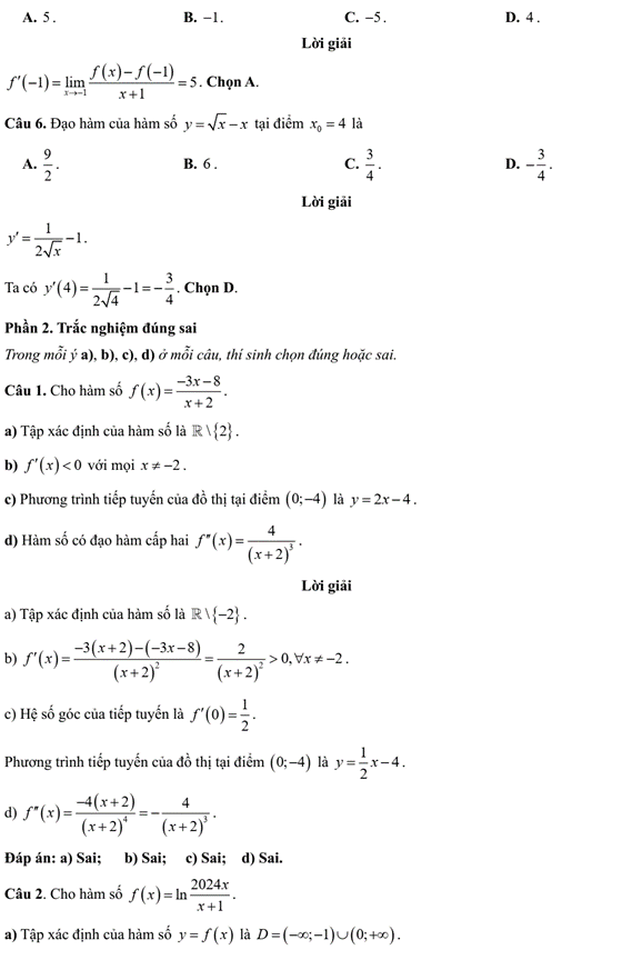 Đề kiểm tra Toán 11 Chân trời sáng tạo Chương 7 (có lời giải)