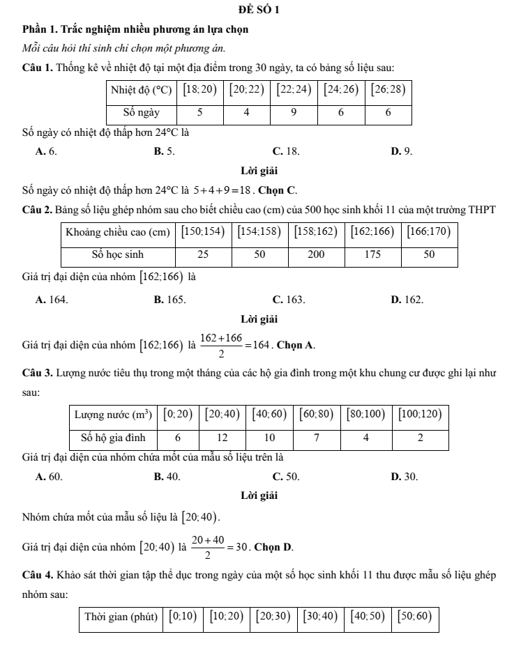 Đề kiểm tra Toán 11 Kết nối tri thức Chương 3 (có lời giải)