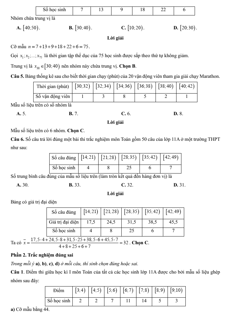 Đề kiểm tra Toán 11 Kết nối tri thức Chương 3 (có lời giải)