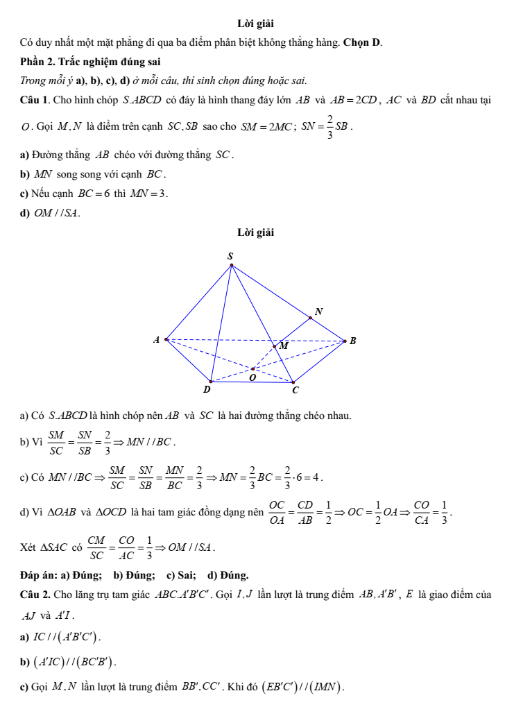 Đề kiểm tra Toán 11 Kết nối tri thức Chương 4 (có lời giải)
