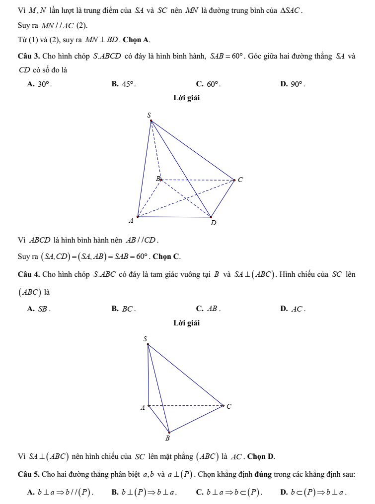 Đề kiểm tra Toán 11 Kết nối tri thức Chương 7 (có lời giải)