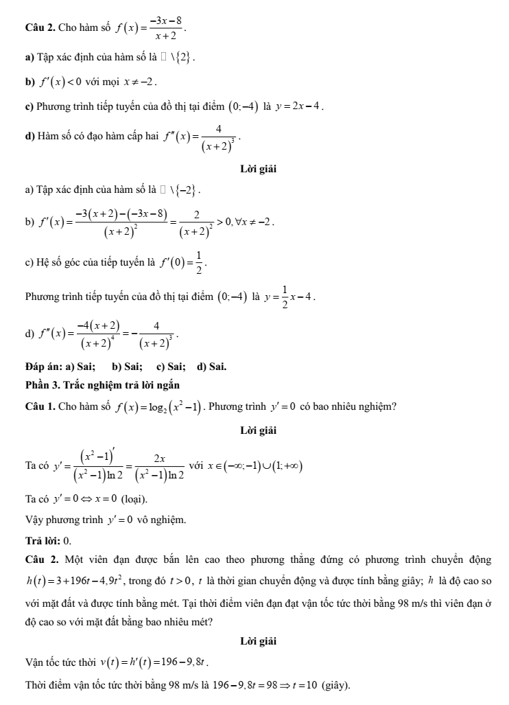 Đề kiểm tra Toán 11 Kết nối tri thức Chương 9 (có lời giải)