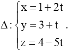 13 Bài tập Phương trình đường thẳng trong không gian (có đáp án) | Kết nối tri thức Trắc nghiệm Toán 12