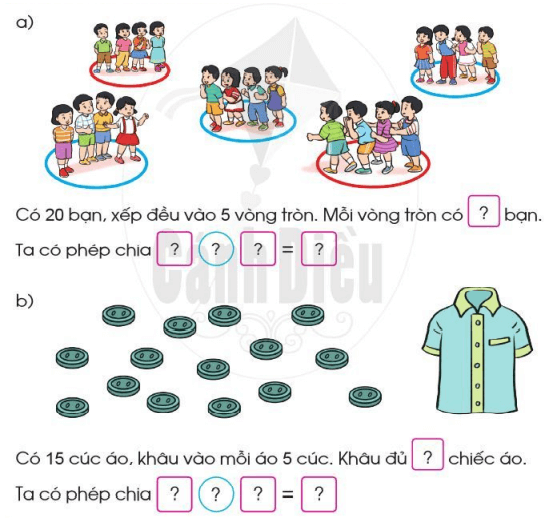 Toán lớp 2 Bảng chia 5 trang 22,23 | Cánh diều