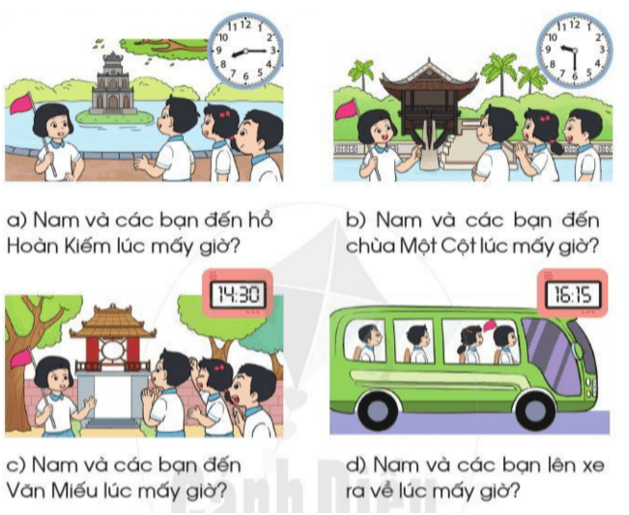 Toán lớp 2 Giờ - Phút trang 34, 35 | Cánh diều