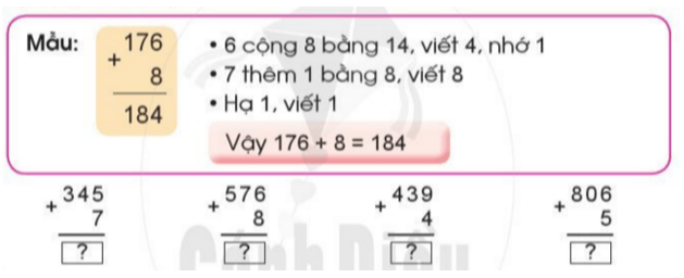 Toán lớp 2 Phép cộng (có nhớ) trong phạm vi 1000 trang 68,69 | Cánh diều