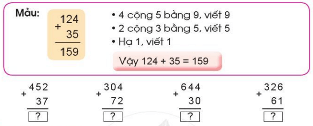 Toán lớp 2 Phép cộng (không nhớ) trong phạm vi 1000 trang 58, 59 | Cánh diều