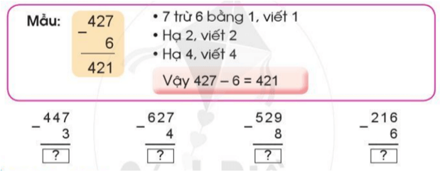 Toán lớp 2 Phép trừ (không nhớ) trong phạm vi 1000 trang 60, 61 | Cánh diều