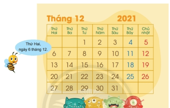 Toán lớp 2 Ngày, tháng trang 110, 111 | Chân trời sáng tạo.